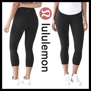 Lululemon Women’s Wunder Under Crop (Hi-Rise) 21” Black Leggings Size (6)